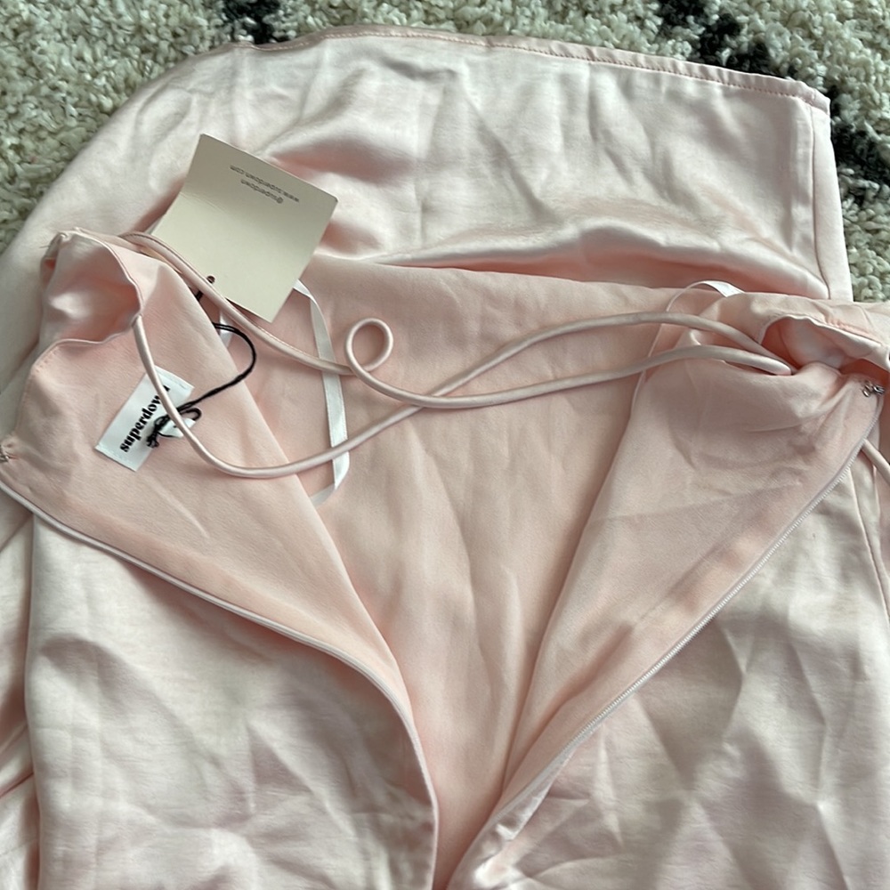 Superdown drape midi dress in blush - Picture 12 of 13